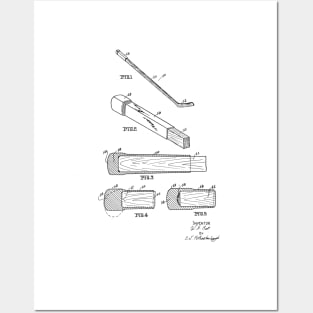 Hockey Stick End Buffer Vintage Patent Hand Drawing Posters and Art